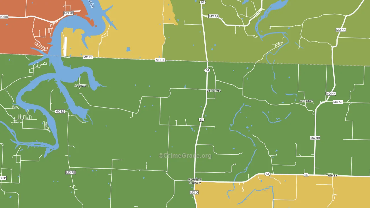Sentinel, MO Map of Drug-Related Crime Rates
