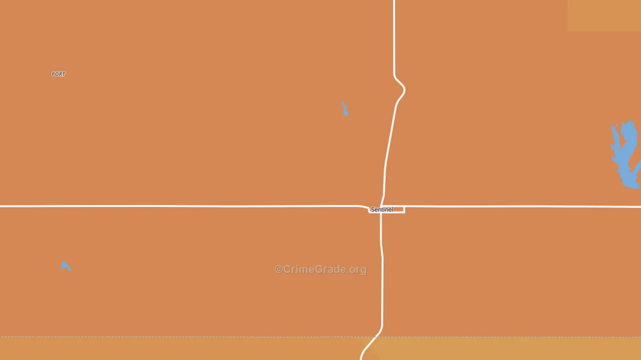 Sentinel, OK Map of Drug-Related Crime Rates
