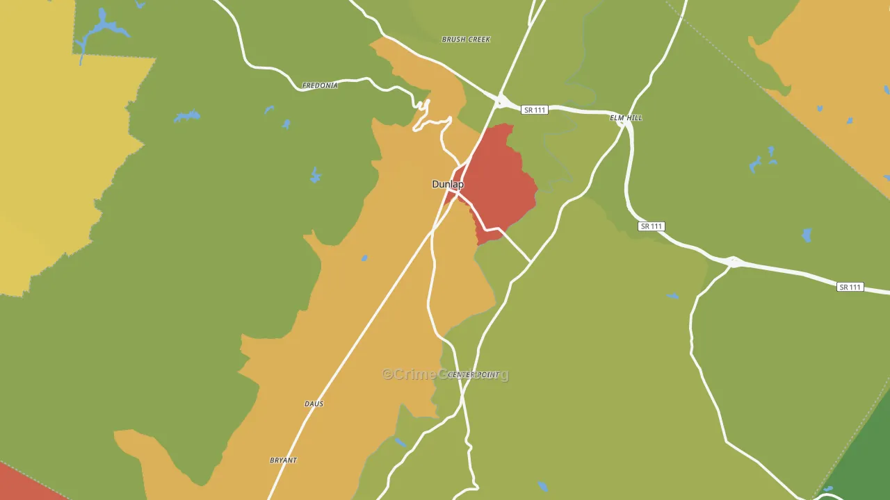 Sequatchie County, TN Map of Drug-Related Crime Rates