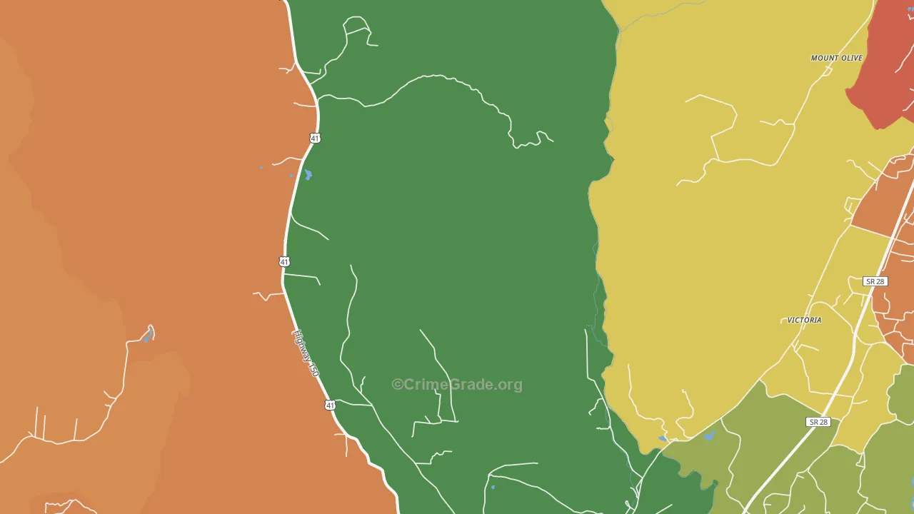 Sequatchie, TN Map of Drug-Related Crime Rates