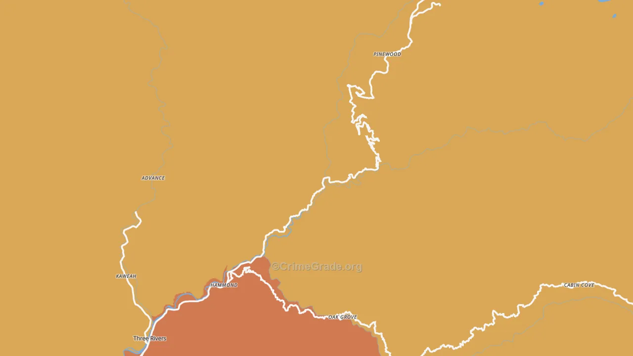Sequoia National Park, CA Map of Drug-Related Crime Rates