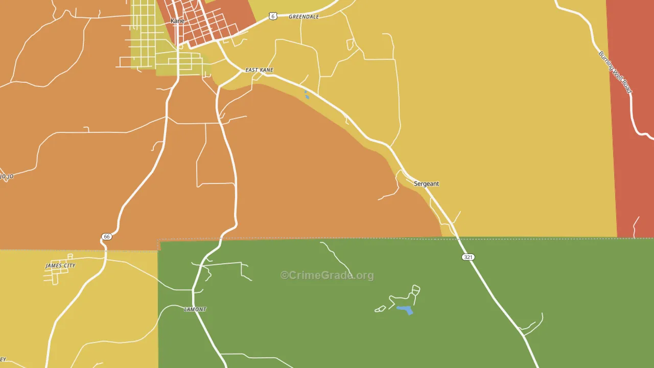 Sergeant, PA Map of Drug-Related Crime Rates