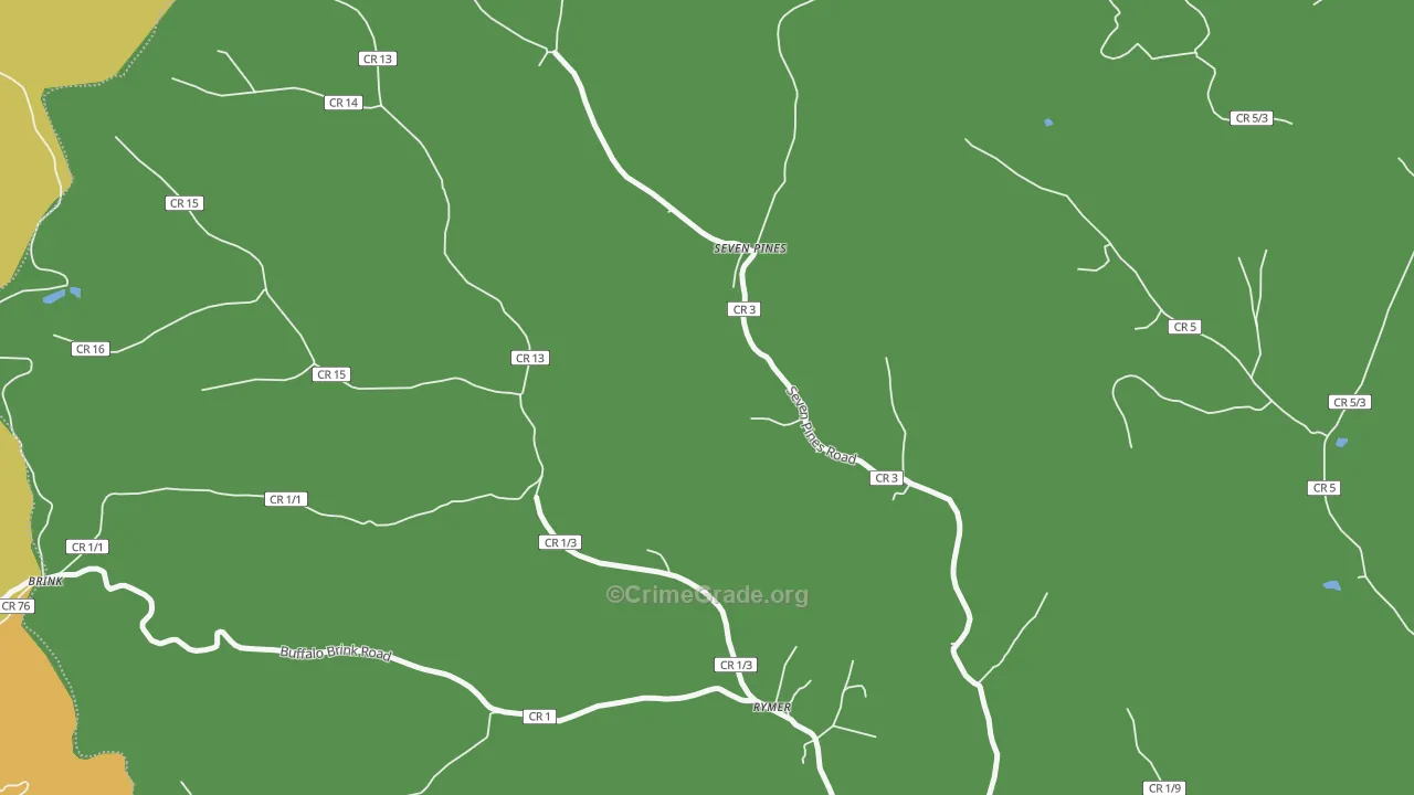 Seven Pines, WV Map of Drug-Related Crime Rates