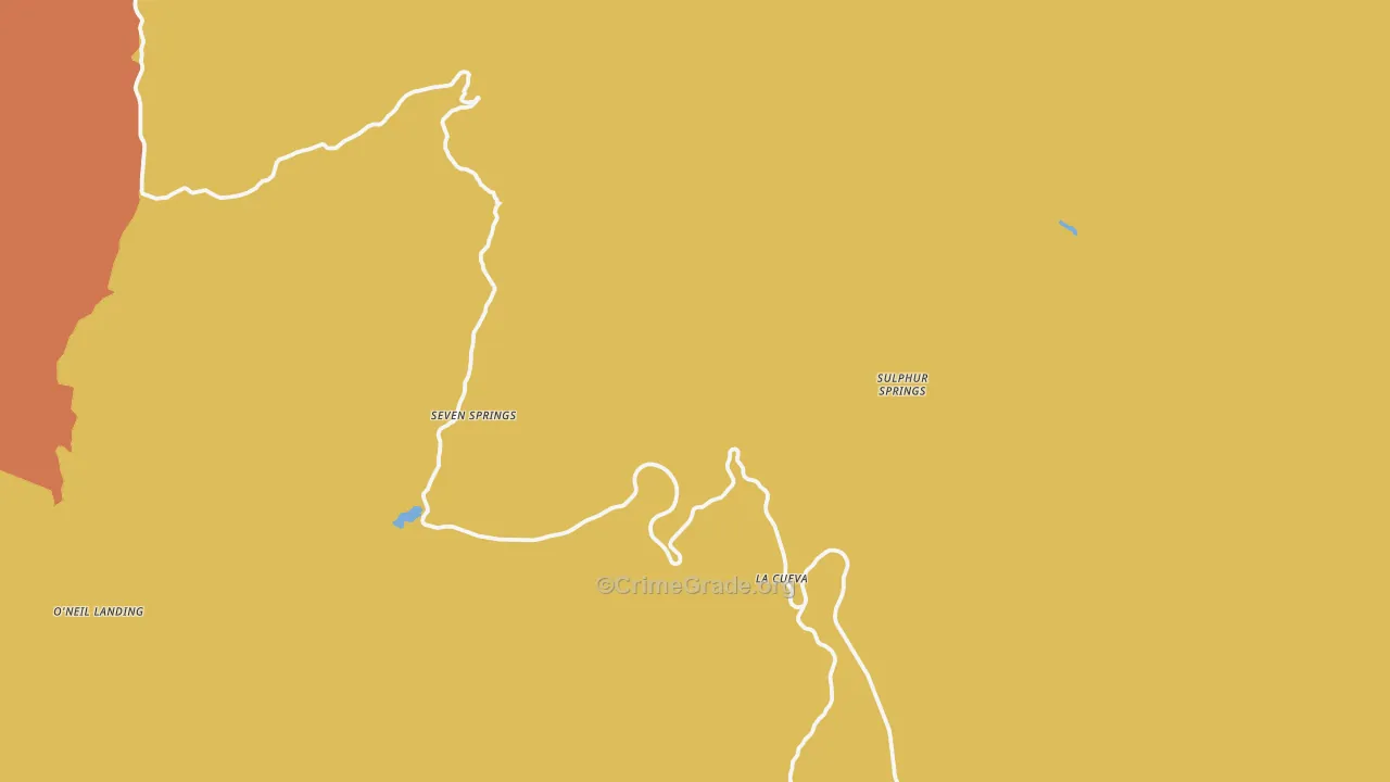 Seven Springs, NM Map of Drug-Related Crime Rates