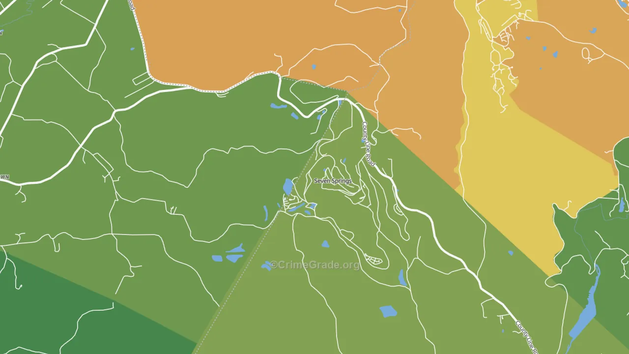 Seven Springs, PA Map of Drug-Related Crime Rates