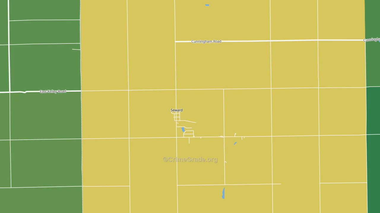 Seward, IL Map of Drug-Related Crime Rates