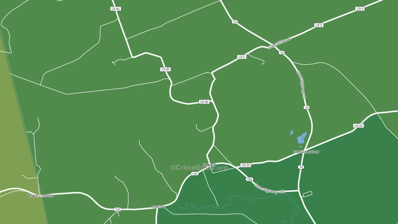 Seward, NY Map of Drug-Related Crime Rates