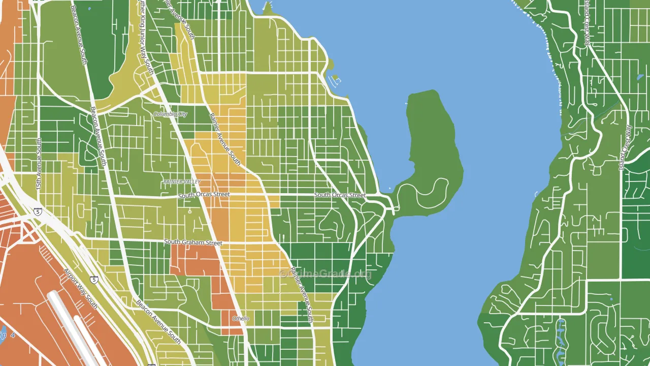 Seward Park, Seattle, WA Map of Drug-Related Crime Rates