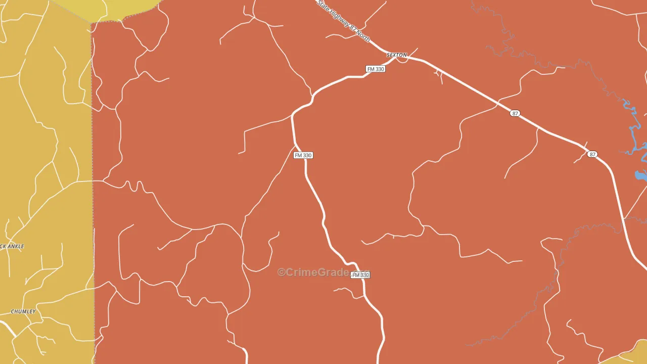 Sexton, TX Map of Drug-Related Crime Rates