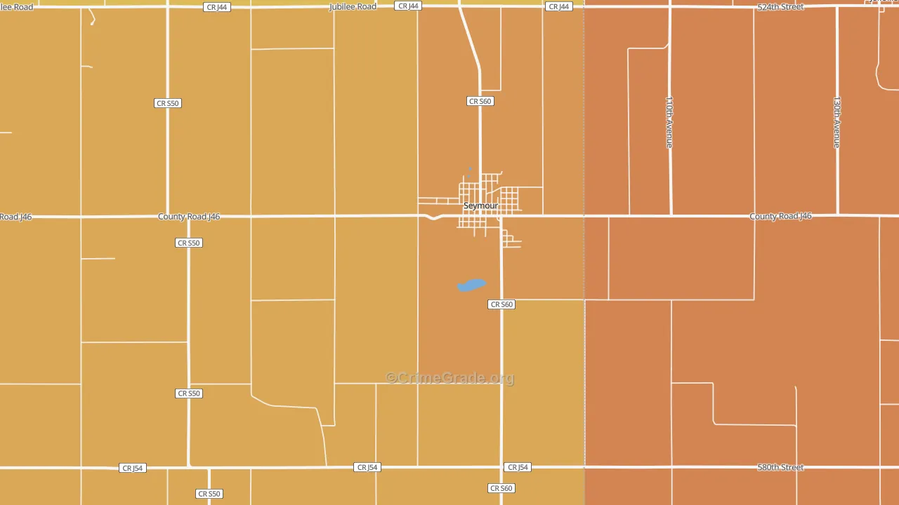 Seymour, IA Map of Drug-Related Crime Rates