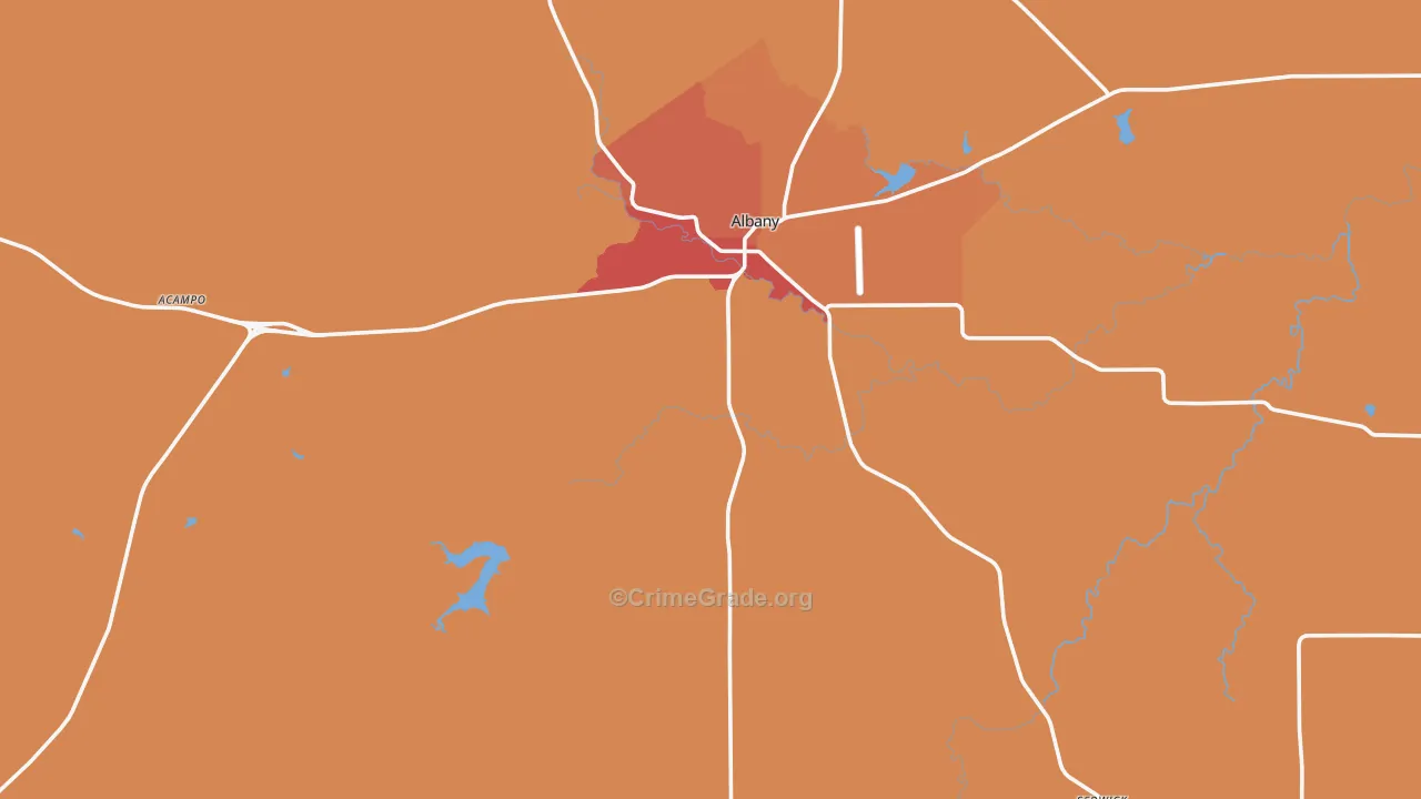 Shackelford County, TX Map of Drug-Related Crime Rates