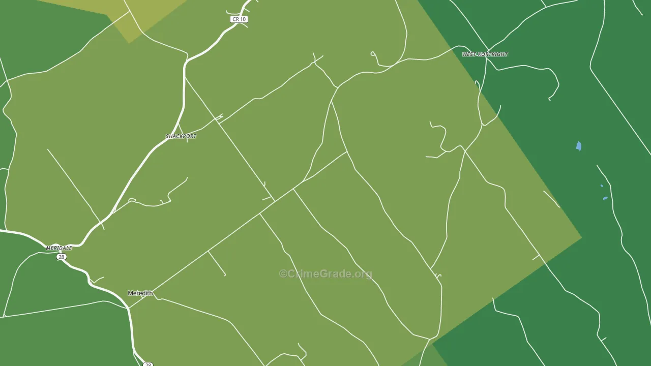 Shackport, NY Map of Drug-Related Crime Rates