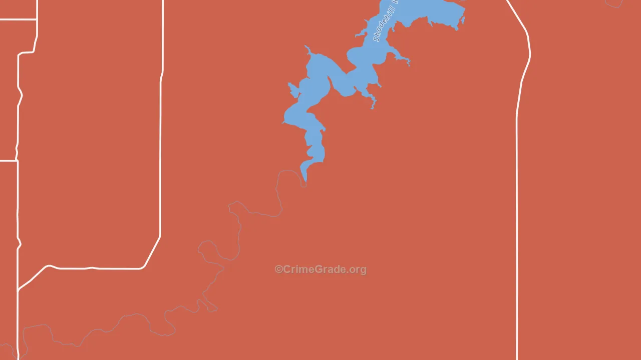 Shadehill, SD Map of Drug-Related Crime Rates