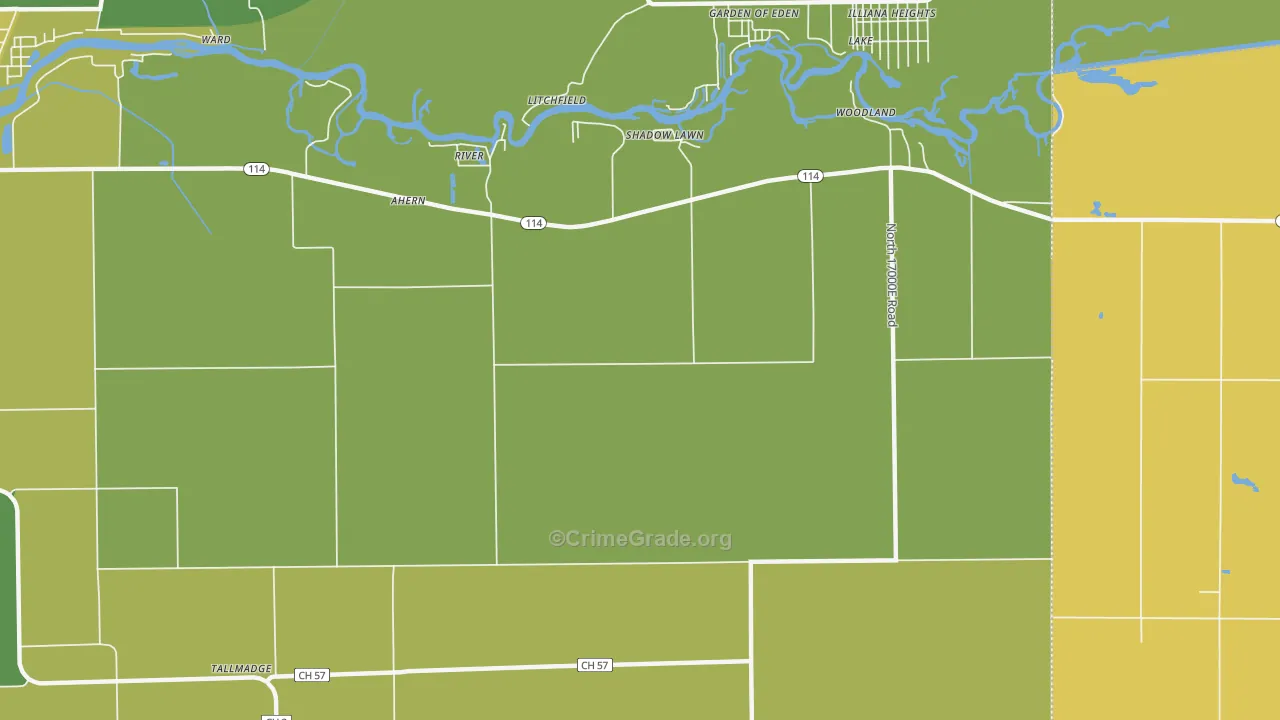Shadow Lawn, IL Map of Drug-Related Crime Rates