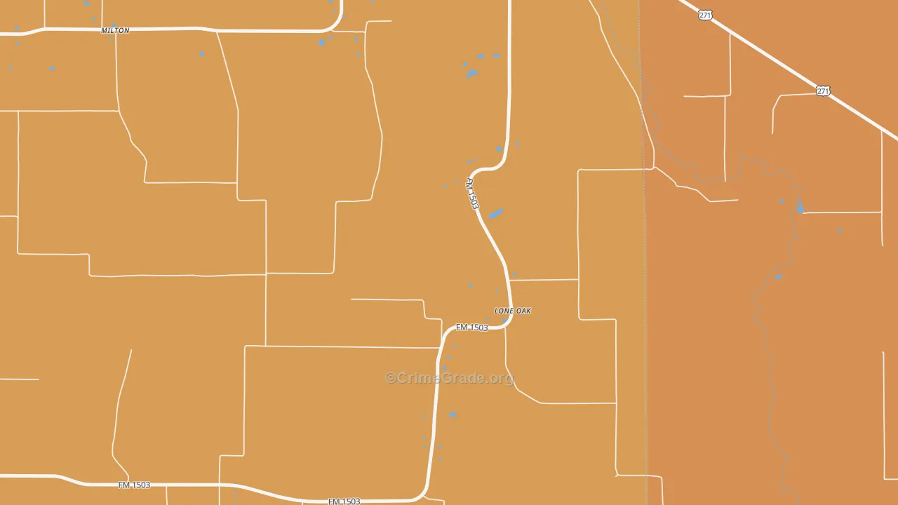 Shadowland, TX Map of Drug-Related Crime Rates
