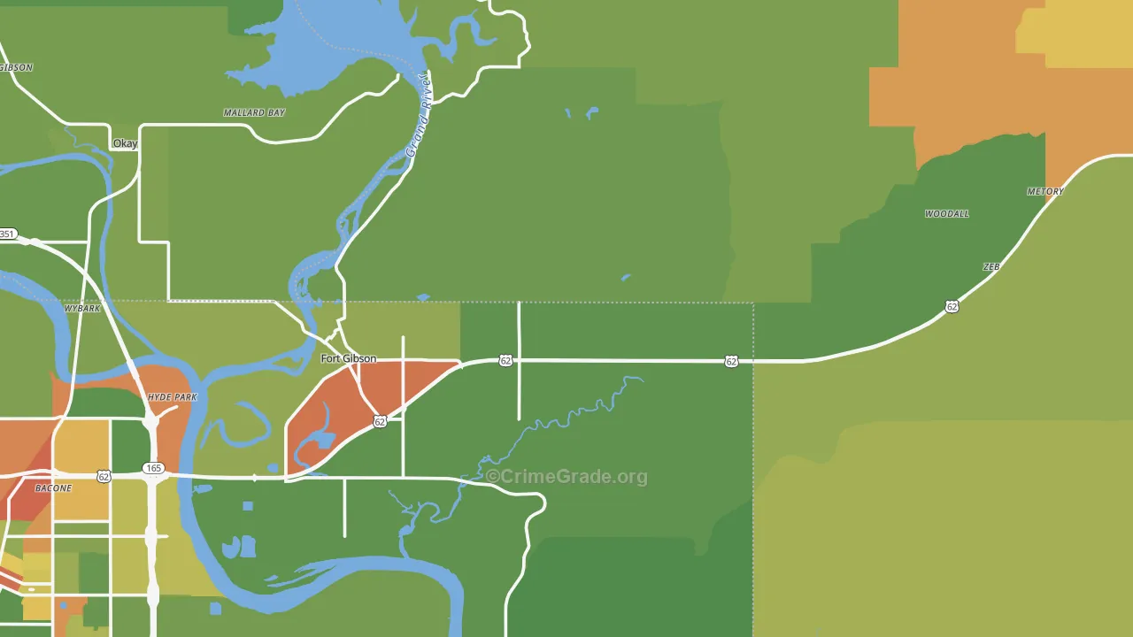 Shady Grove, OK Map of Drug-Related Crime Rates