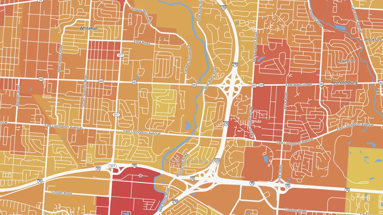 Shady Lane, Columbus, OH Map of Drug-Related Crime Rates