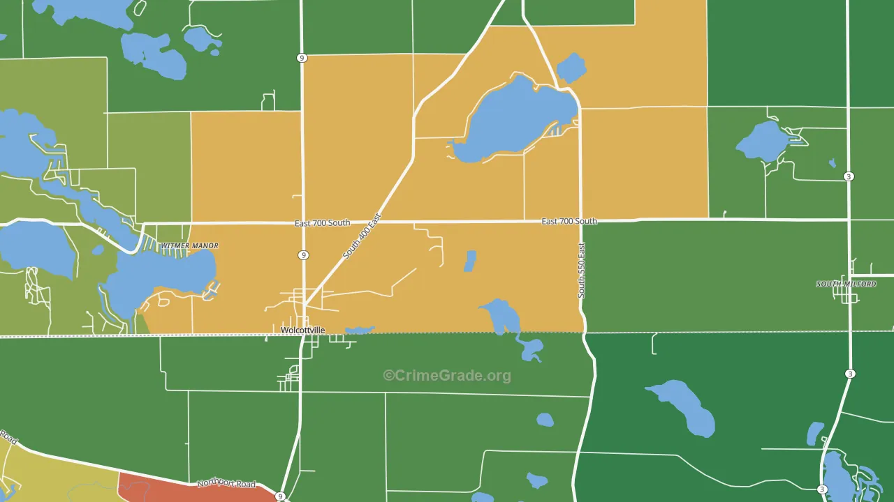 Shady Nook, IN Map of Drug-Related Crime Rates