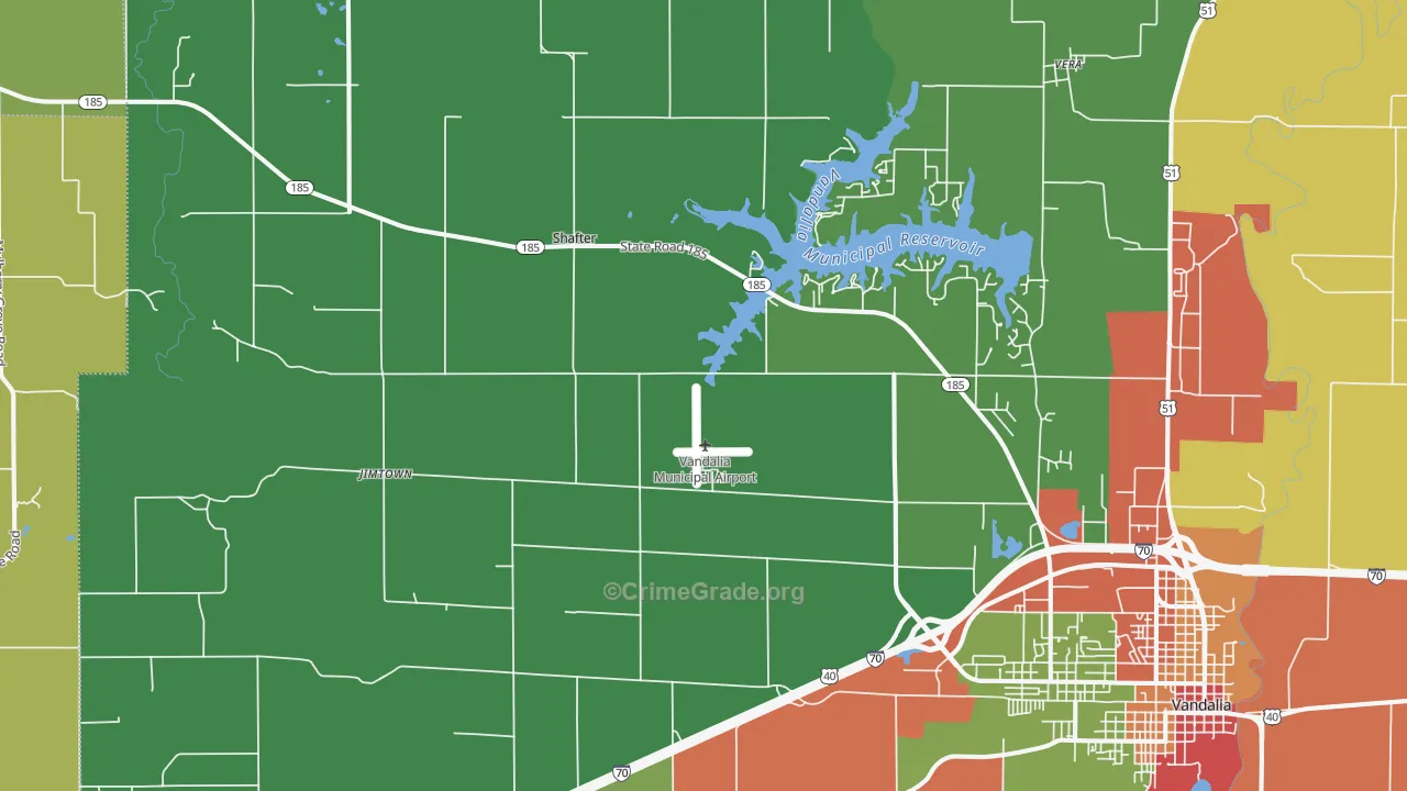 Shafter, IL Map of Drug-Related Crime Rates