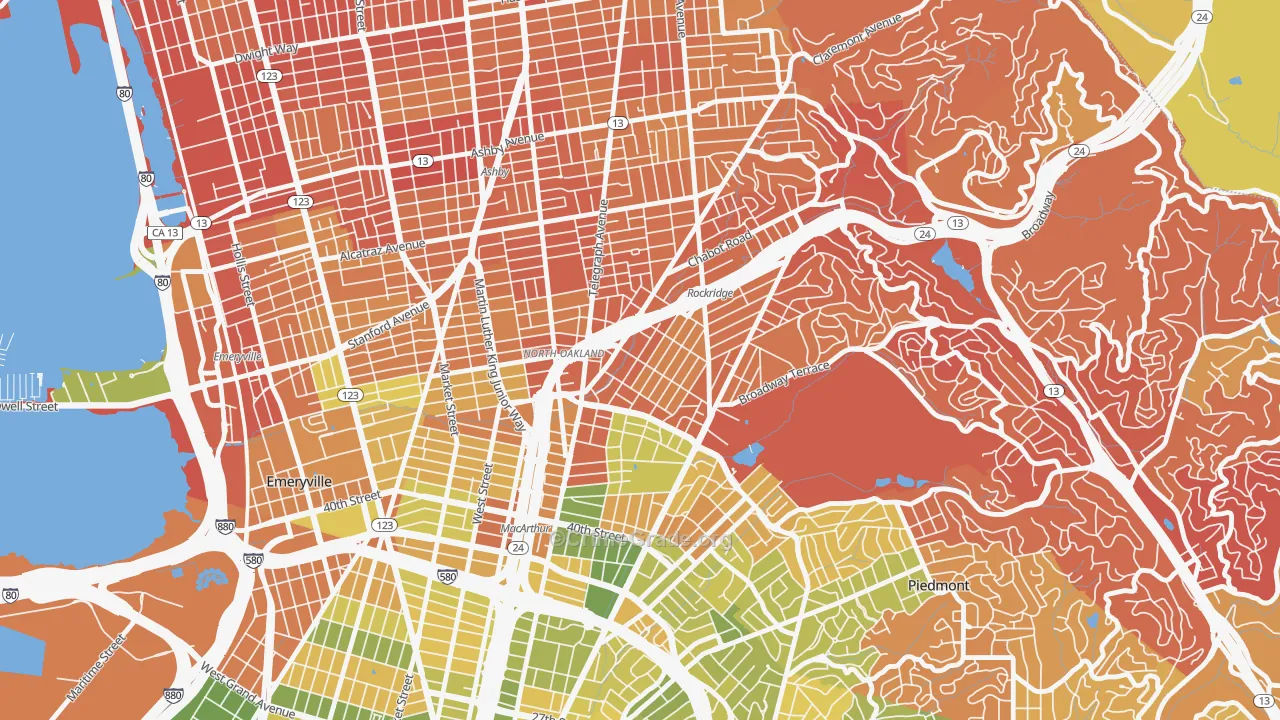 Shafter, Oakland, CA Map of Drug-Related Crime Rates