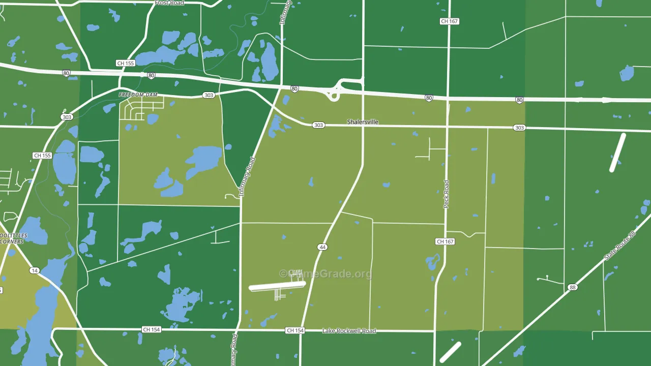 Shalersville, OH Map of Drug-Related Crime Rates