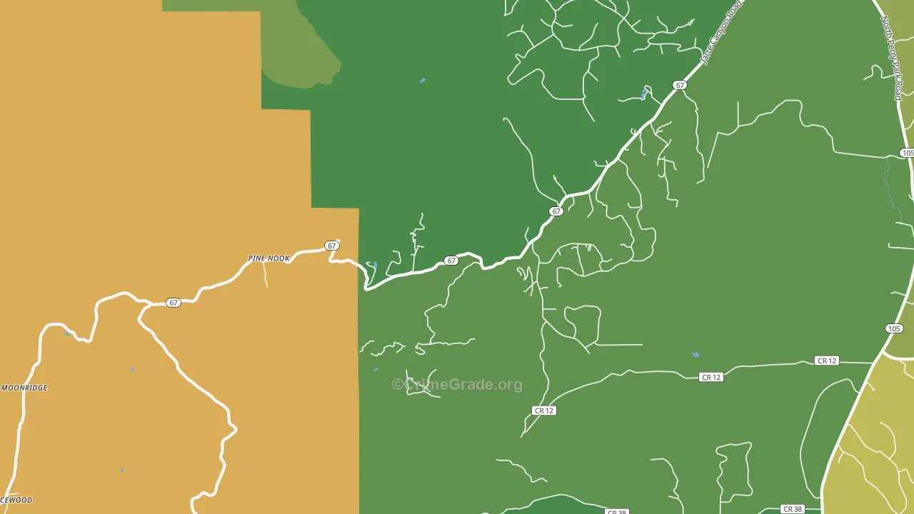 Shamballah-Ashrama, CO Map of Drug-Related Crime Rates