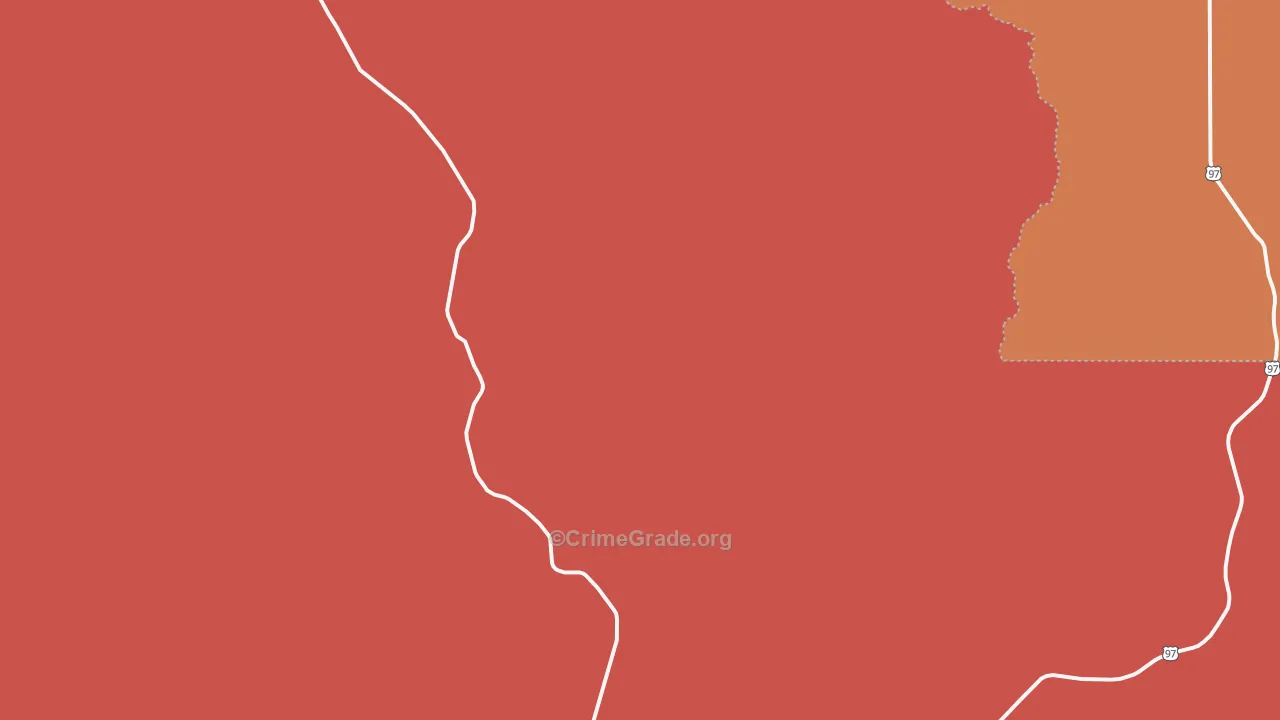 Shaniko, OR Map of Drug-Related Crime Rates