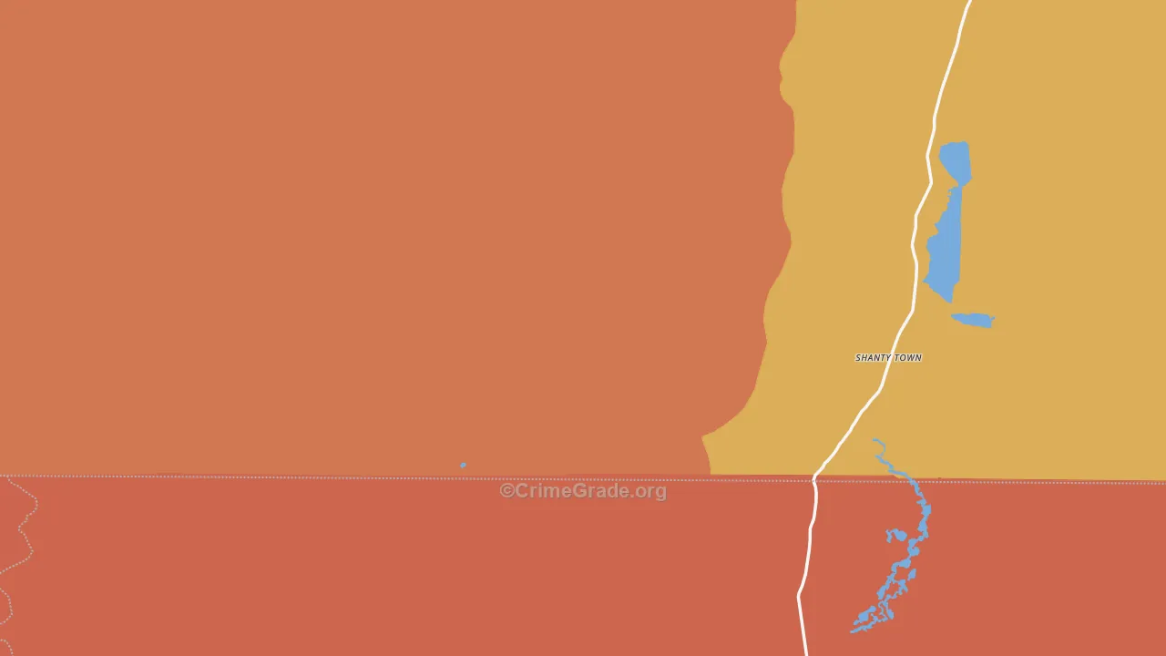 Shanty Town, NV Map of Drug-Related Crime Rates