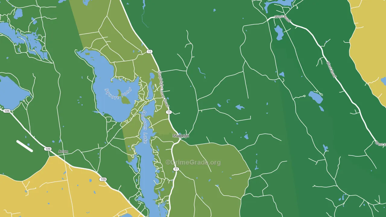 Shapleigh, ME Map of Drug-Related Crime Rates