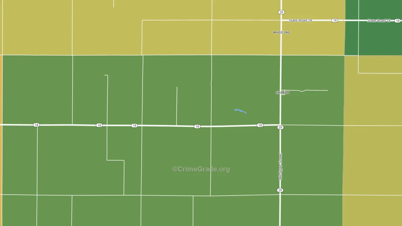 Sharon, IN Map of Drug-Related Crime Rates