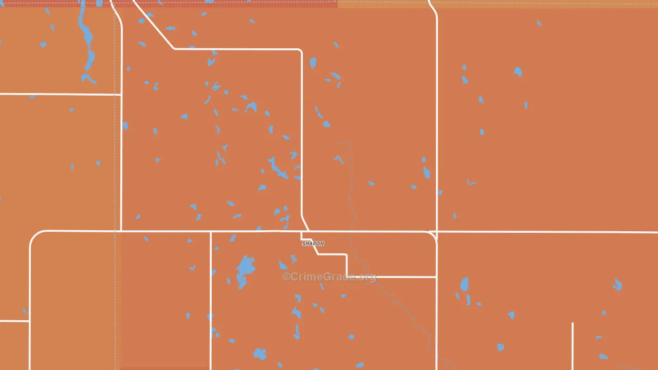 Sharon, ND Map of Drug-Related Crime Rates