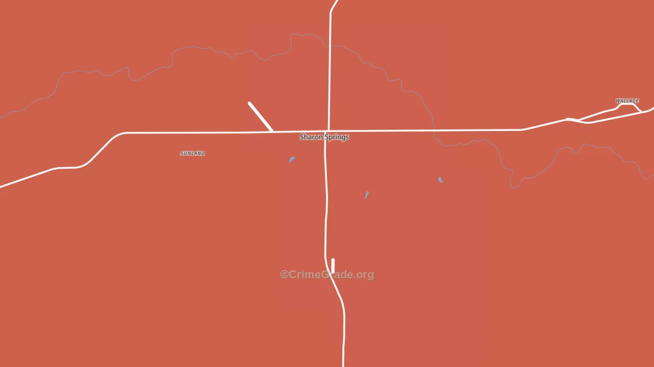 Sharon Springs, KS Map of Drug-Related Crime Rates