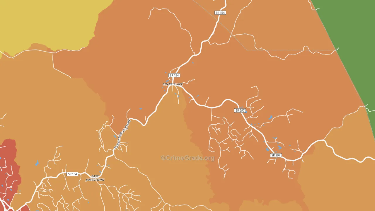 Sharp Place, TN Map of Drug-Related Crime Rates