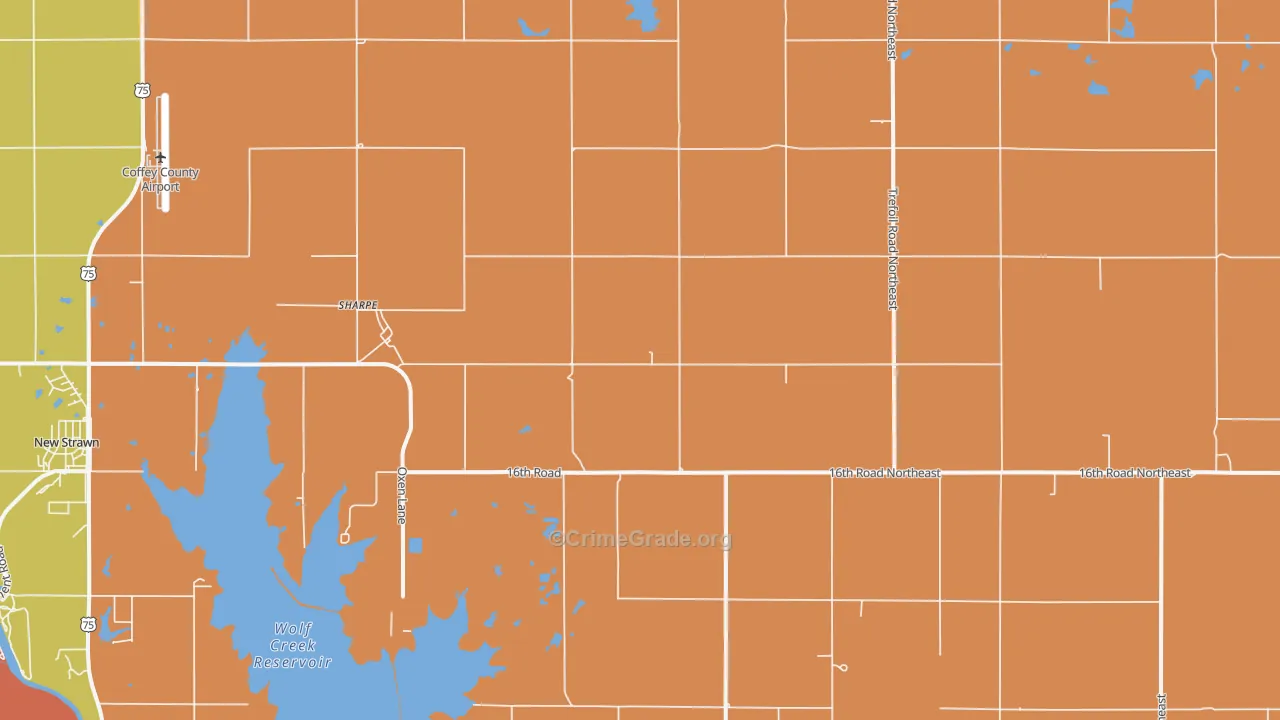 Sharpe, KS Map of Drug-Related Crime Rates