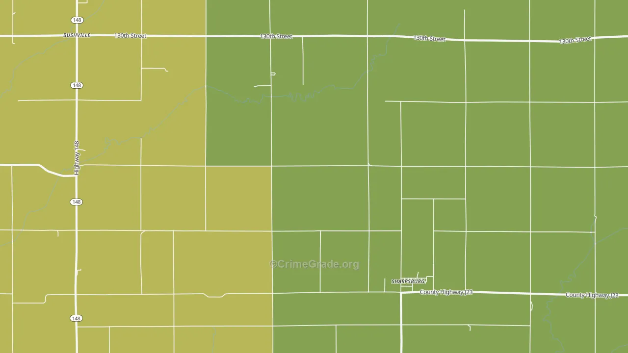 Sharpsburg, IA Map of Drug-Related Crime Rates