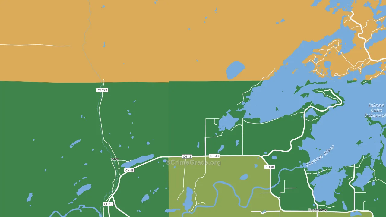 Shaw, MN Map of Drug-Related Crime Rates