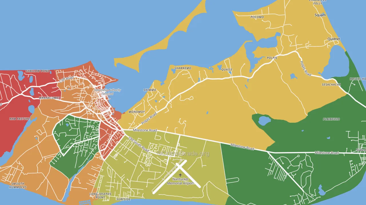Shawkemo, MA Map of Drug-Related Crime Rates