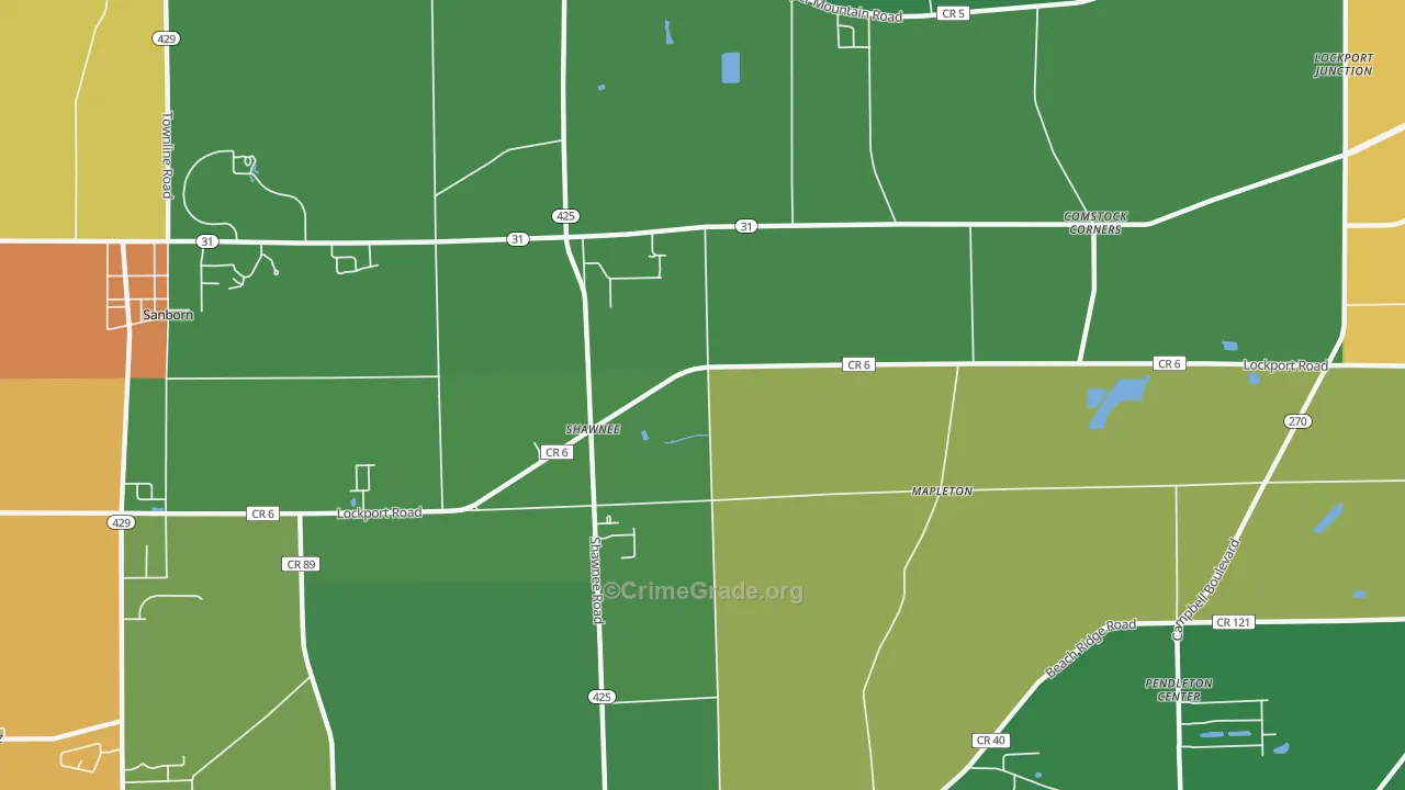 Shawnee, NY Map of Drug-Related Crime Rates