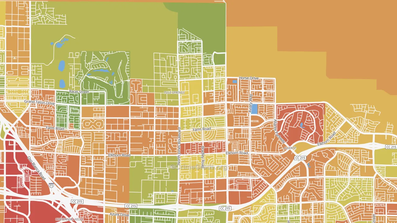 Sheep Mountain, Las Vegas, NV Map of Drug-Related Crime Rates