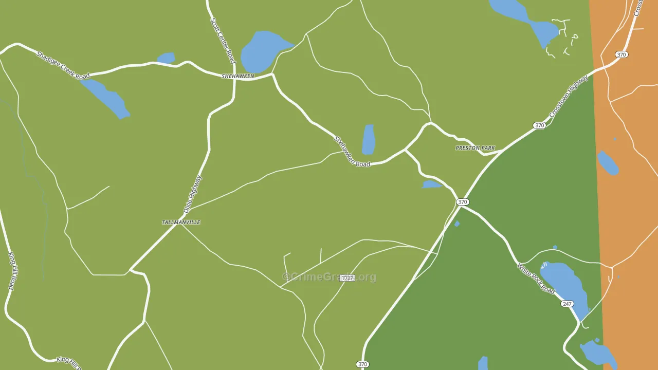 Shehawken, PA Map of Drug-Related Crime Rates