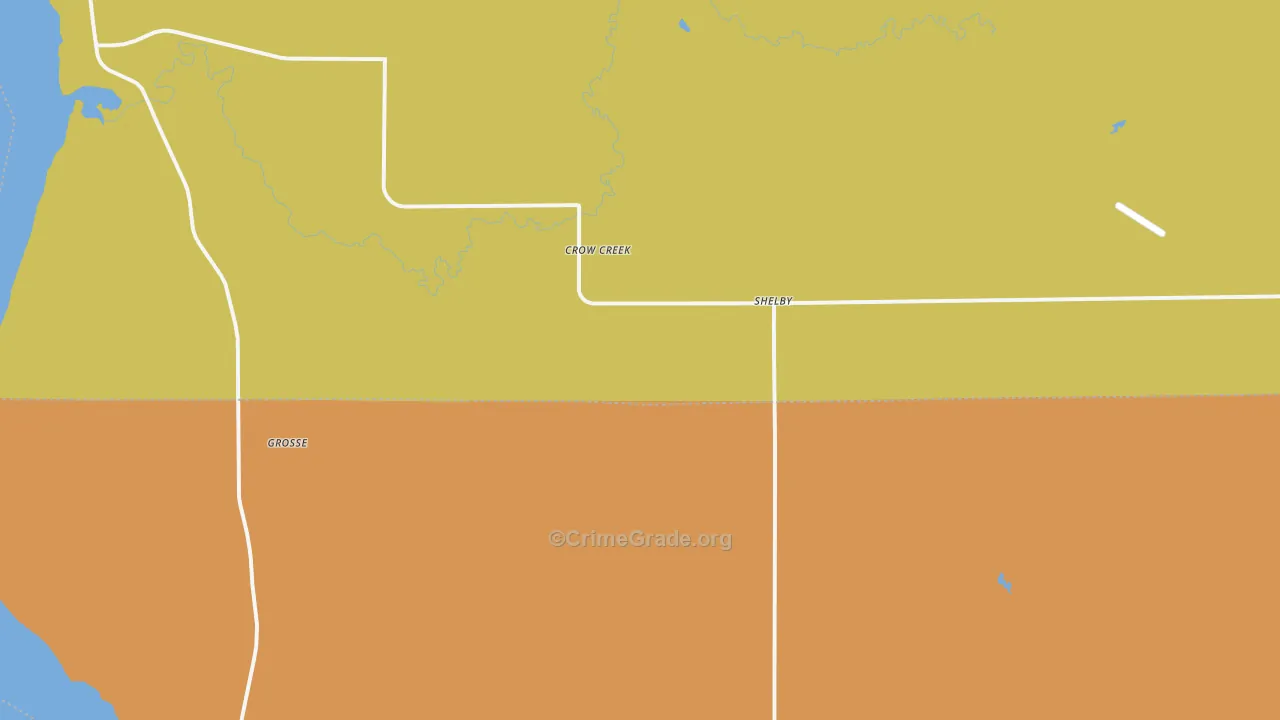 Shelby, SD Map of Drug-Related Crime Rates