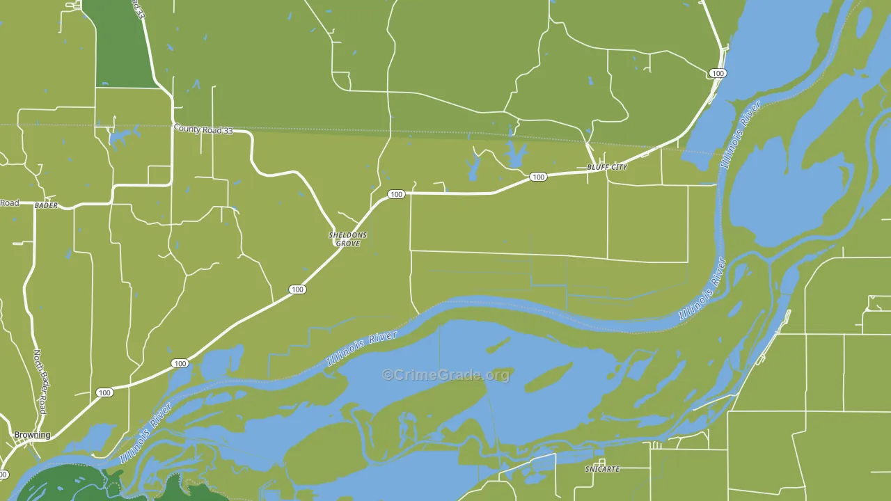 Sheldons Grove, IL Map of Drug-Related Crime Rates