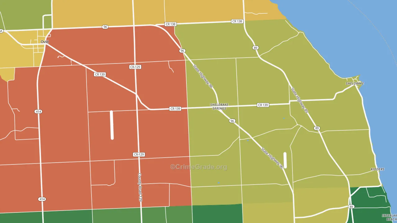Sheldrake Springs, NY Map of Drug-Related Crime Rates