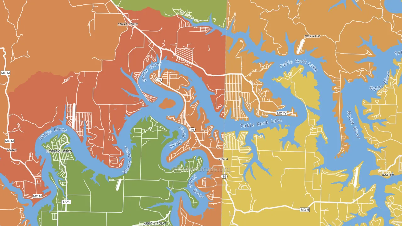 Shell Knob, MO Map of Drug-Related Crime Rates