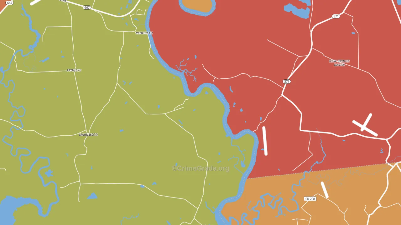 Shelltown, MD Map of Drug-Related Crime Rates