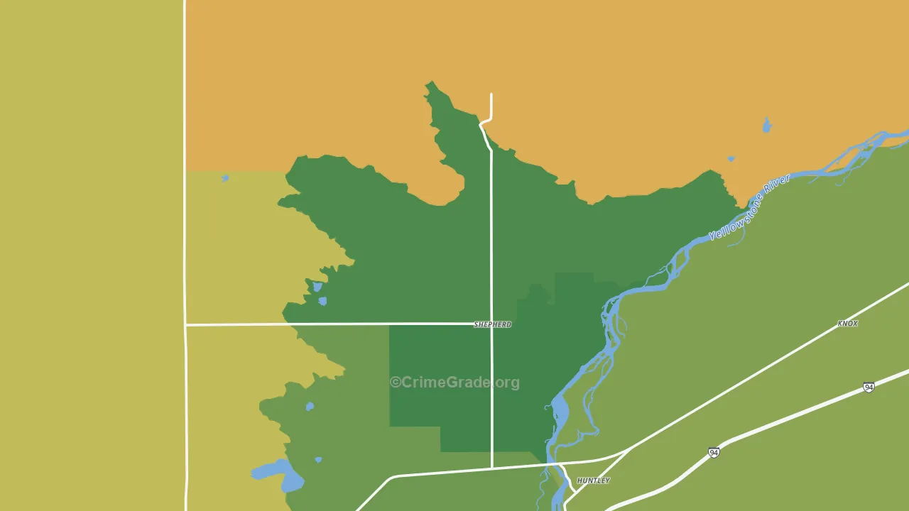 Shepherd, MT Map of Drug-Related Crime Rates
