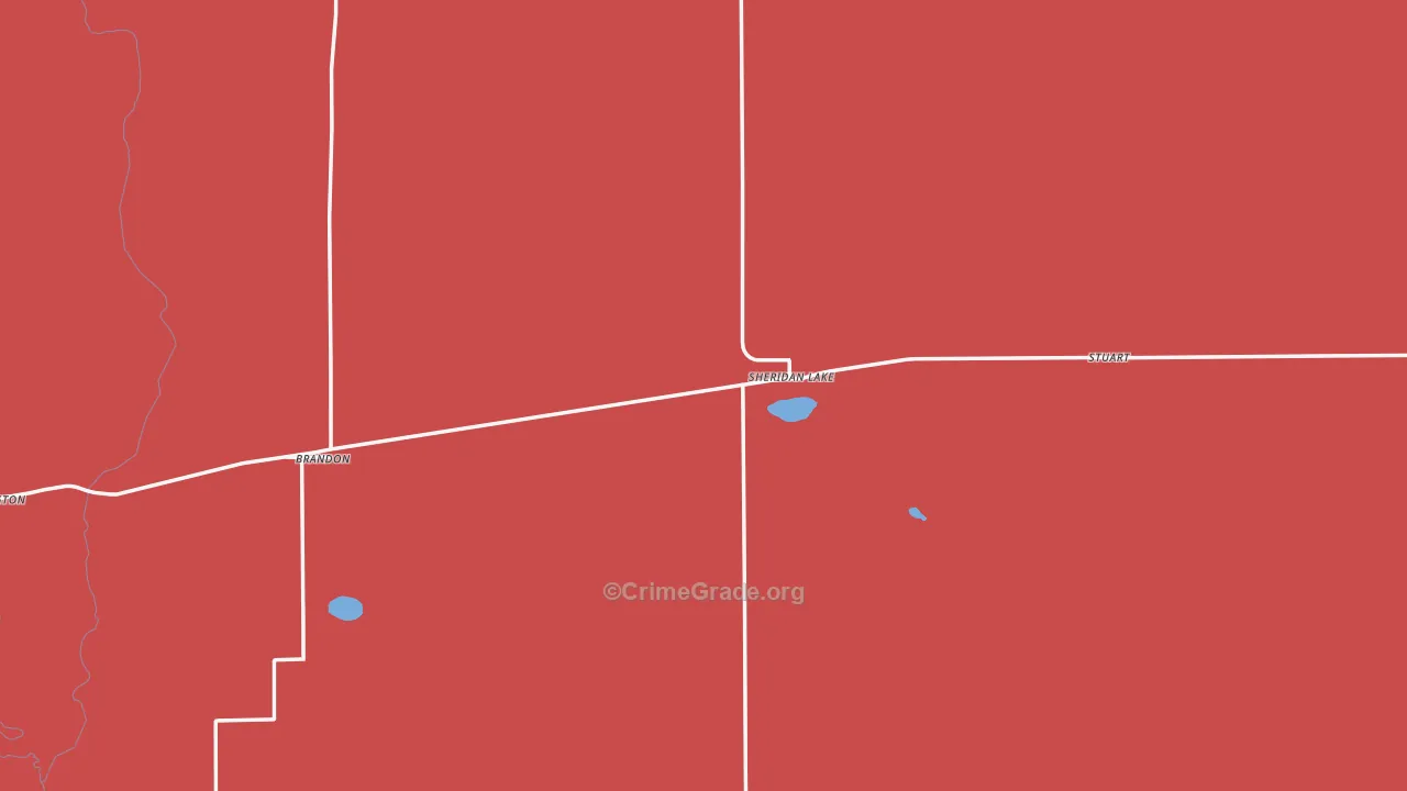 Sheridan Lake, CO Map of Drug-Related Crime Rates