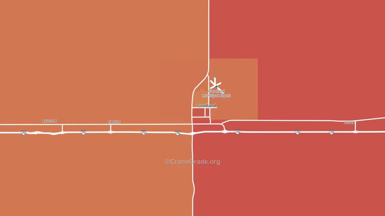 Sherman County, KS Map of Drug-Related Crime Rates