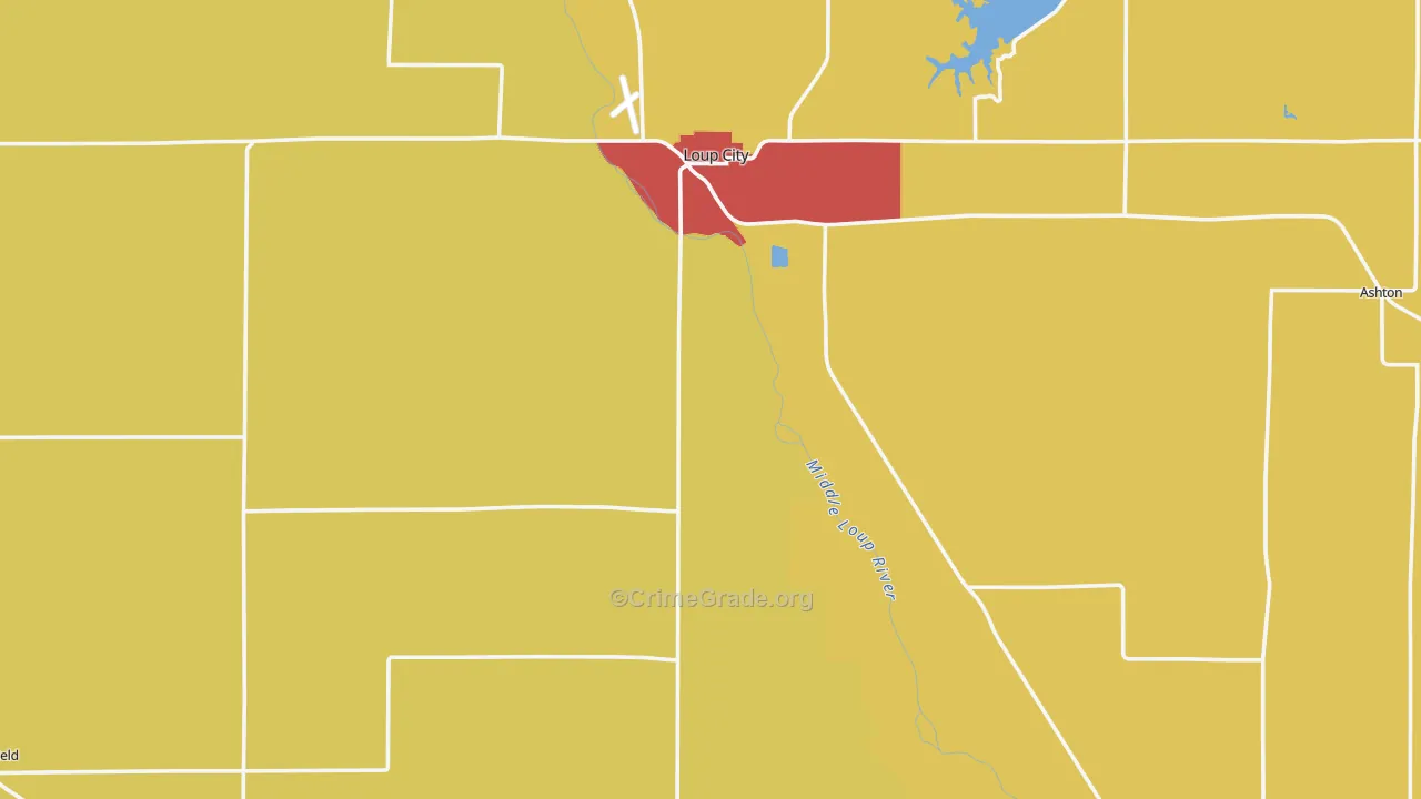 Sherman County, NE Map of Drug-Related Crime Rates