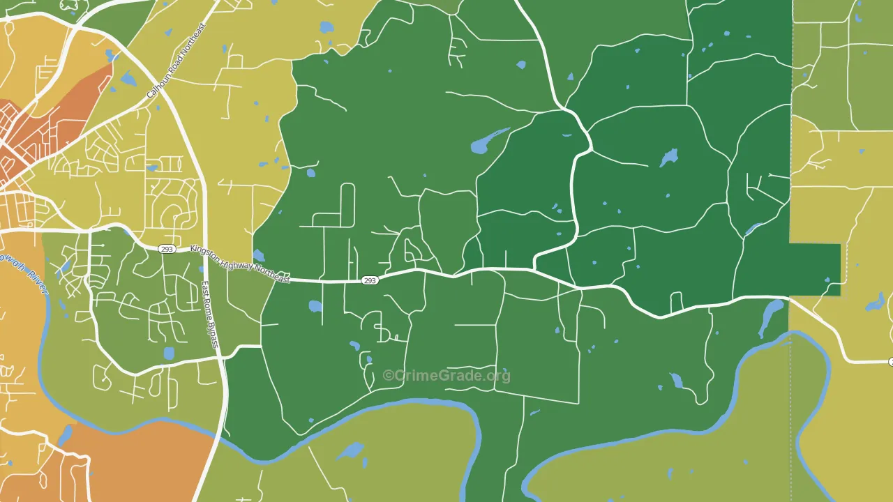 Sherwood Forest, GA Map of Drug-Related Crime Rates